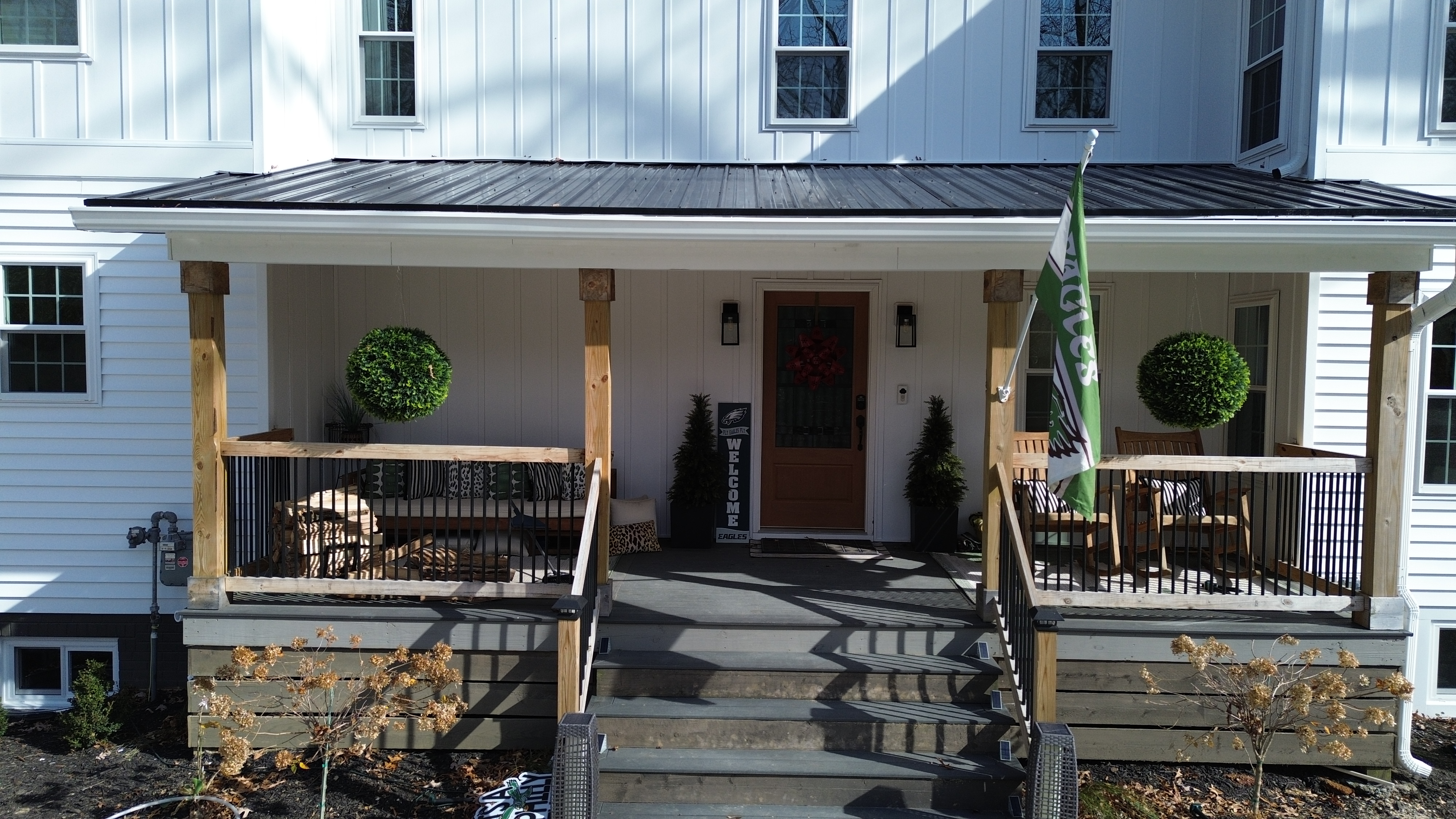 Vinyl siding on a modern home