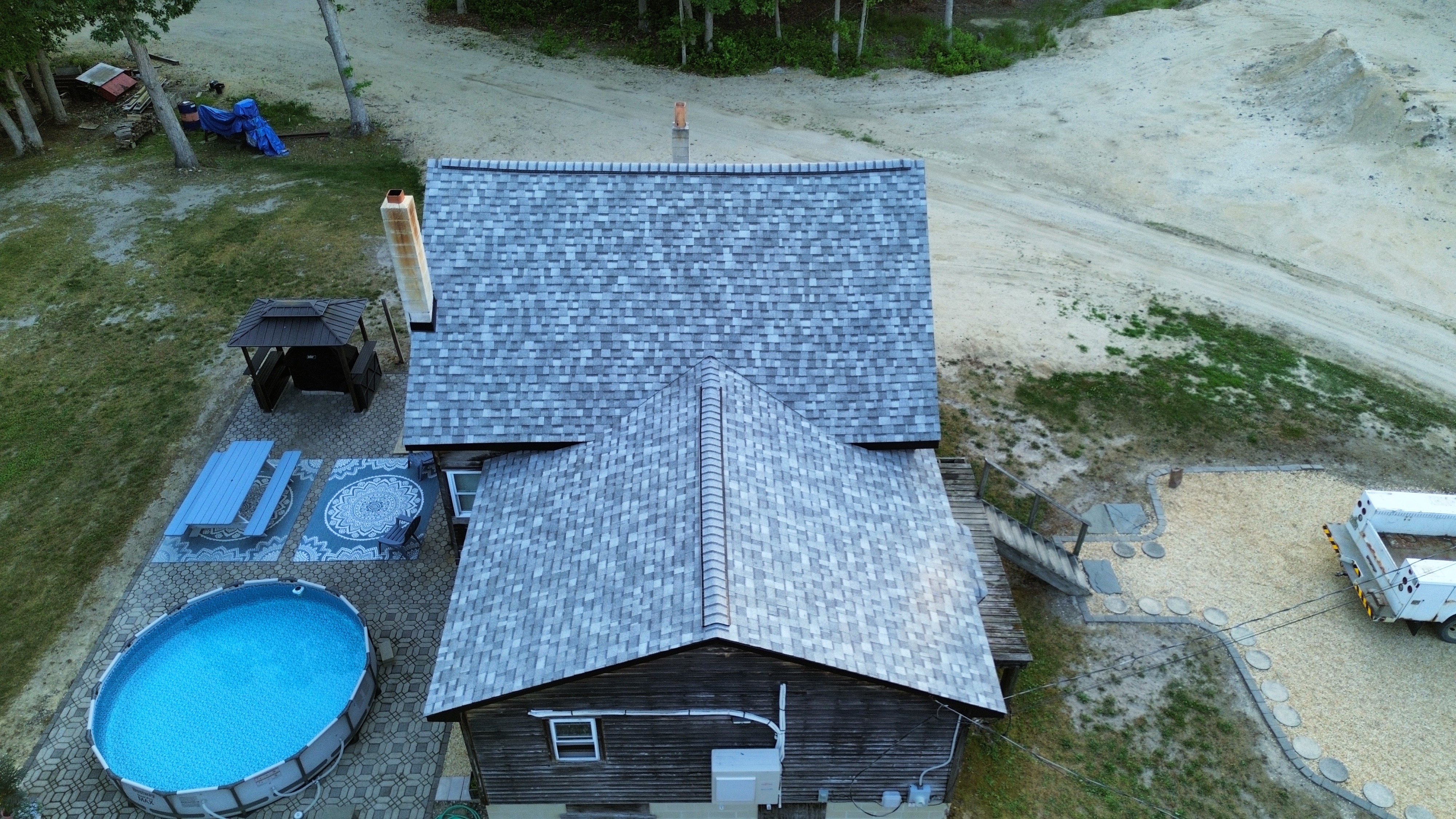 Residential home under roof replacement in South Jersey