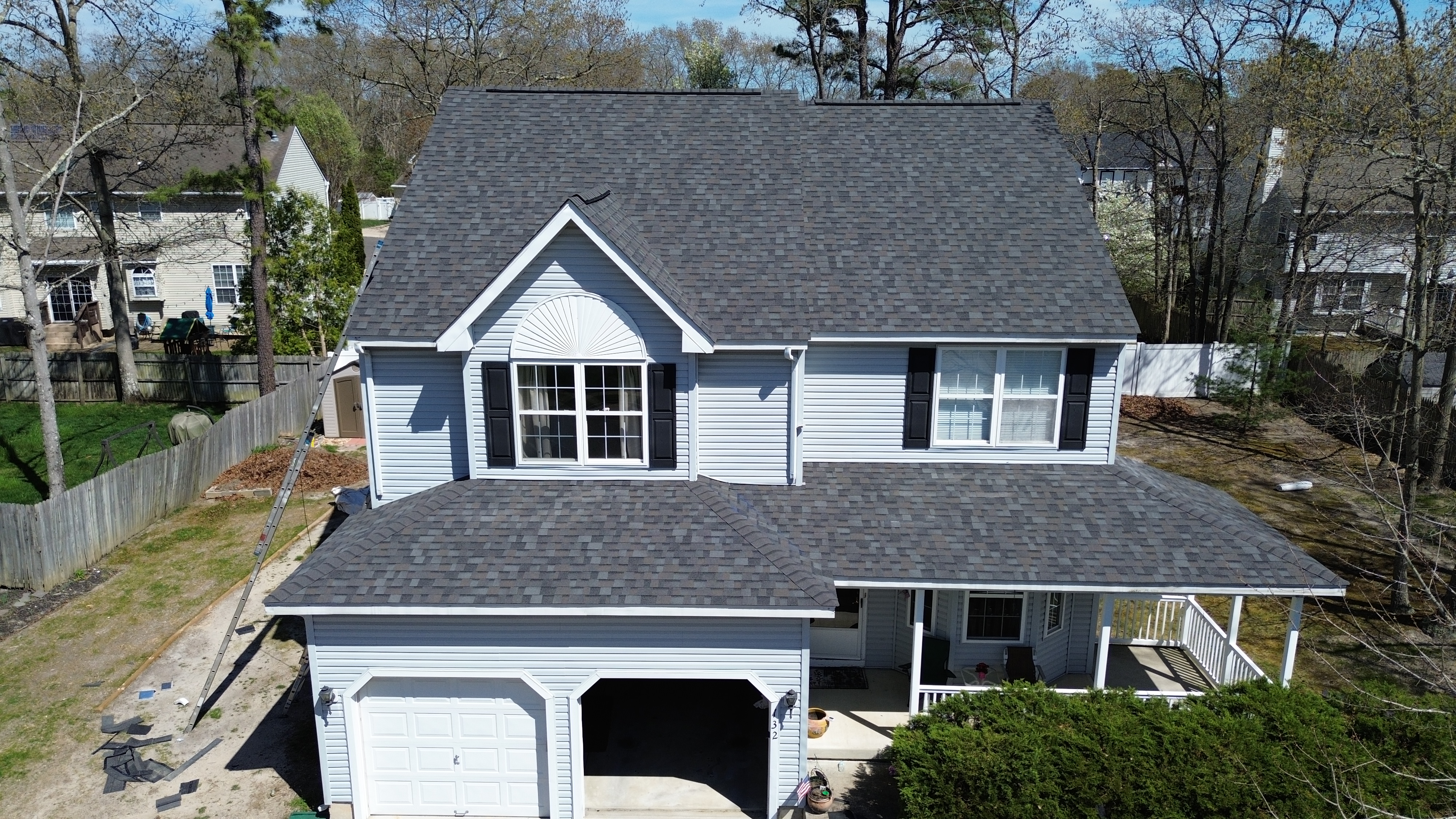 Architectural asphalt shingles on a South Jersey home